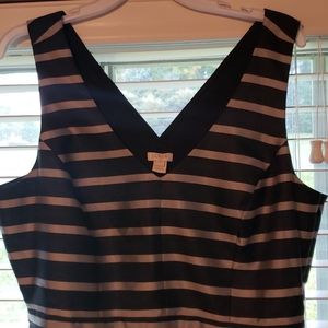 J Crew Black and Silver Dress